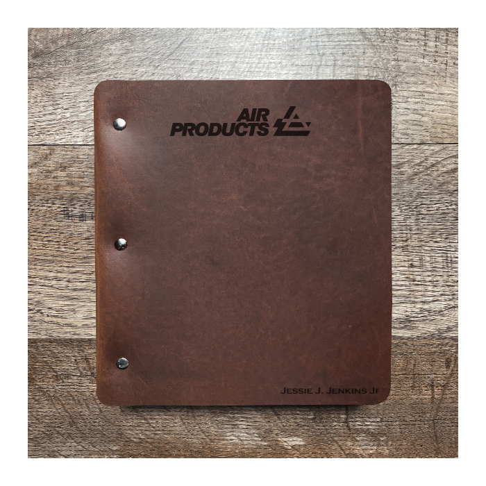 Custom Wide Cut - Refillable Leather Binder