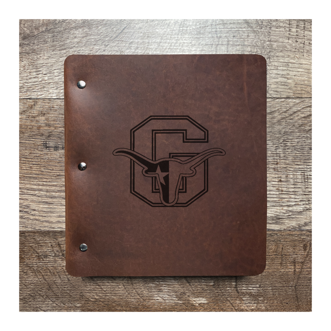 Custom Wide Cut - Refillable Leather Binder