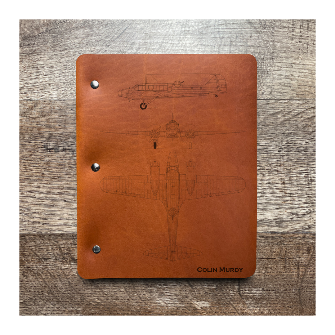 Custom Slim Cut - Refillable Leather Binder