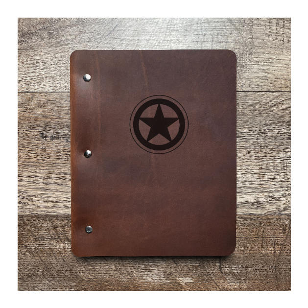 Custom Slim Cut - Refillable Leather Binder