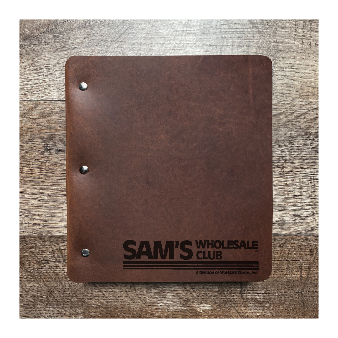 Custom Wide Cut - Refillable Leather Binder