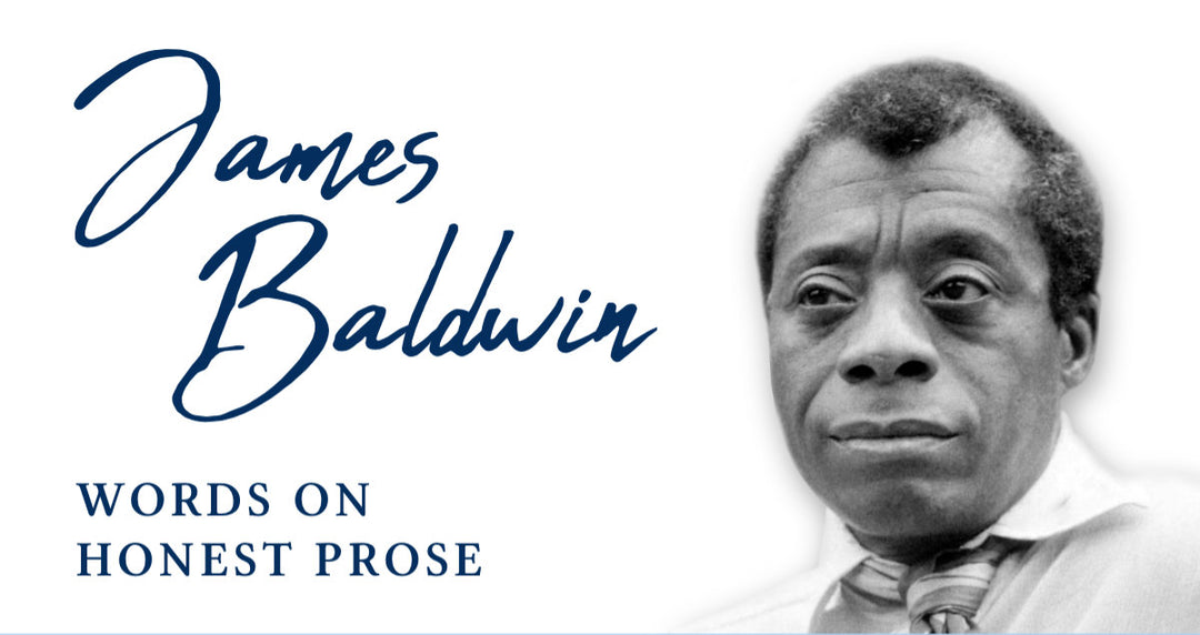 James Baldwin - Words On Honest Prose (Pictured: Black and white photograph of James Baldwin.)
