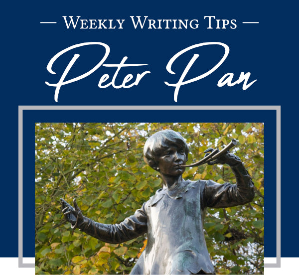 Weekly Writing Tips - Peter Pan - Pictured: Statue of Peter Pan