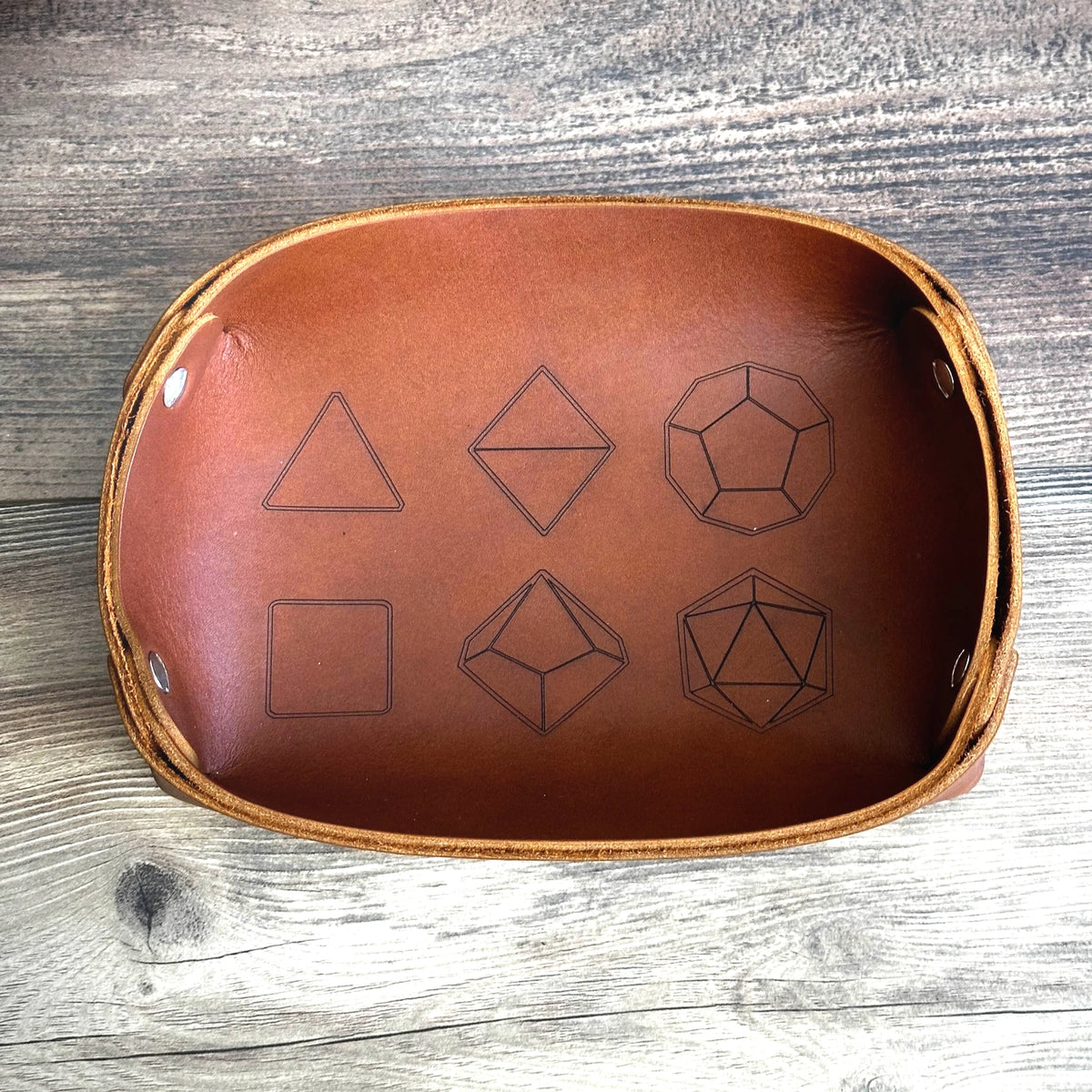 Seven Set - Engraving Design - Leather Valet Tray