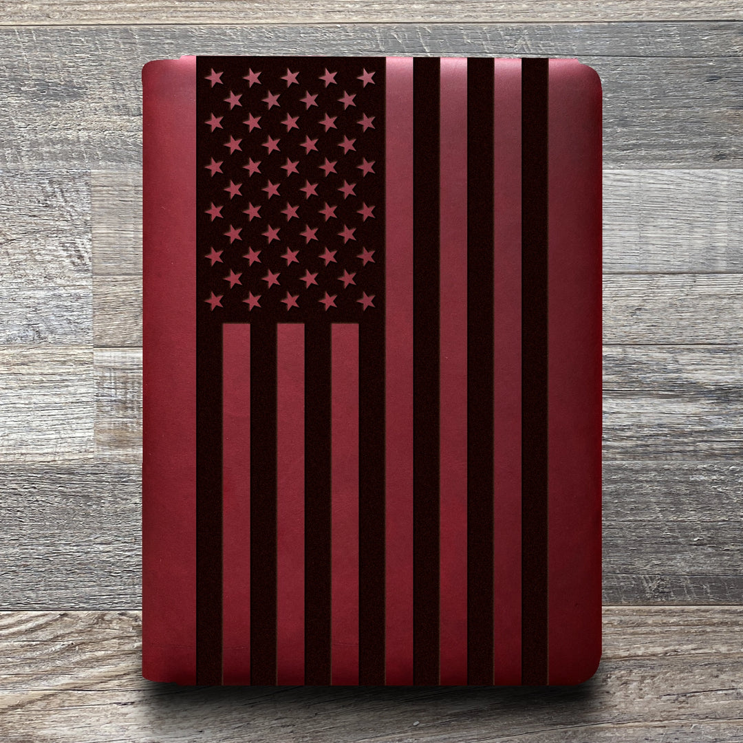 American Flag - Large - Pre-Engraved - Refillable Leather Folios