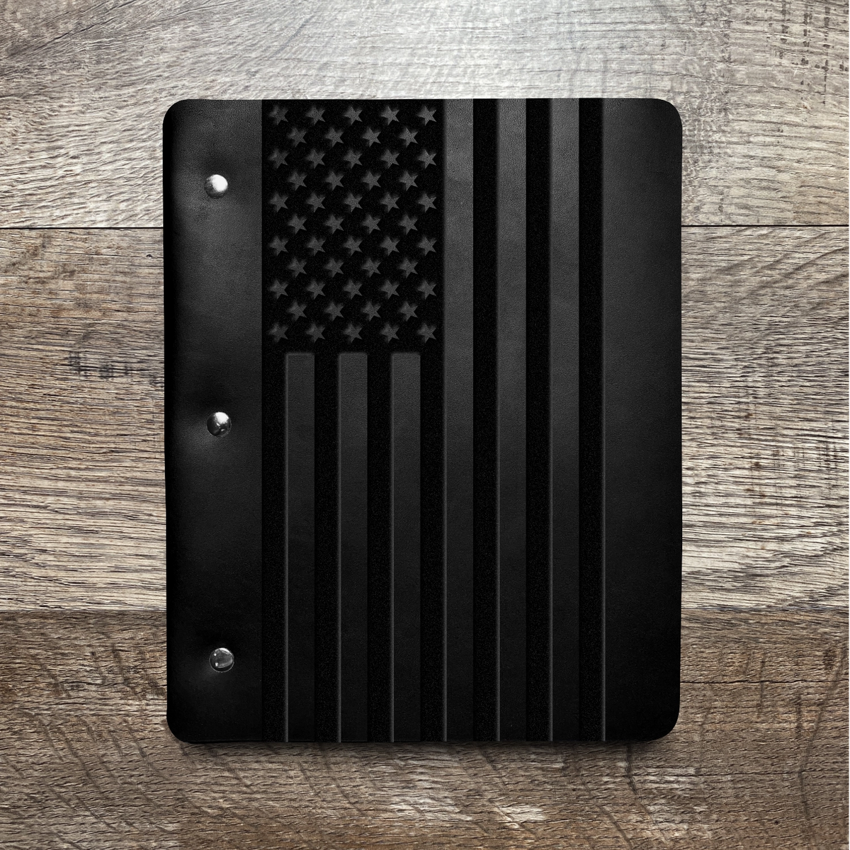American Flag - Large - Engraving Design - Refillable Leather Binders