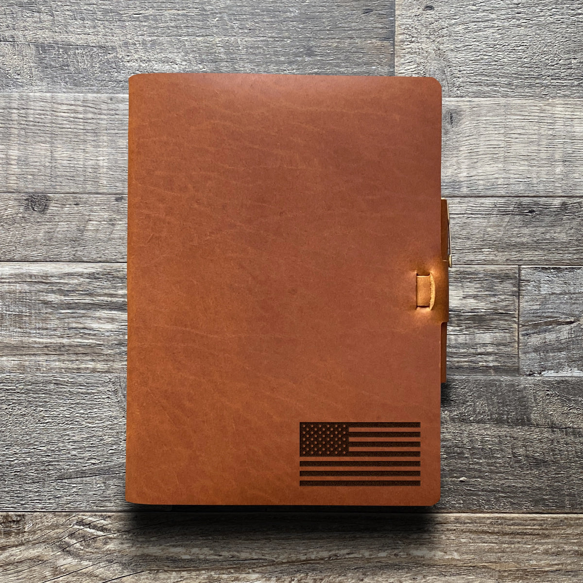 American Flag - Small - Engraving Design - Refillable Leather Journals