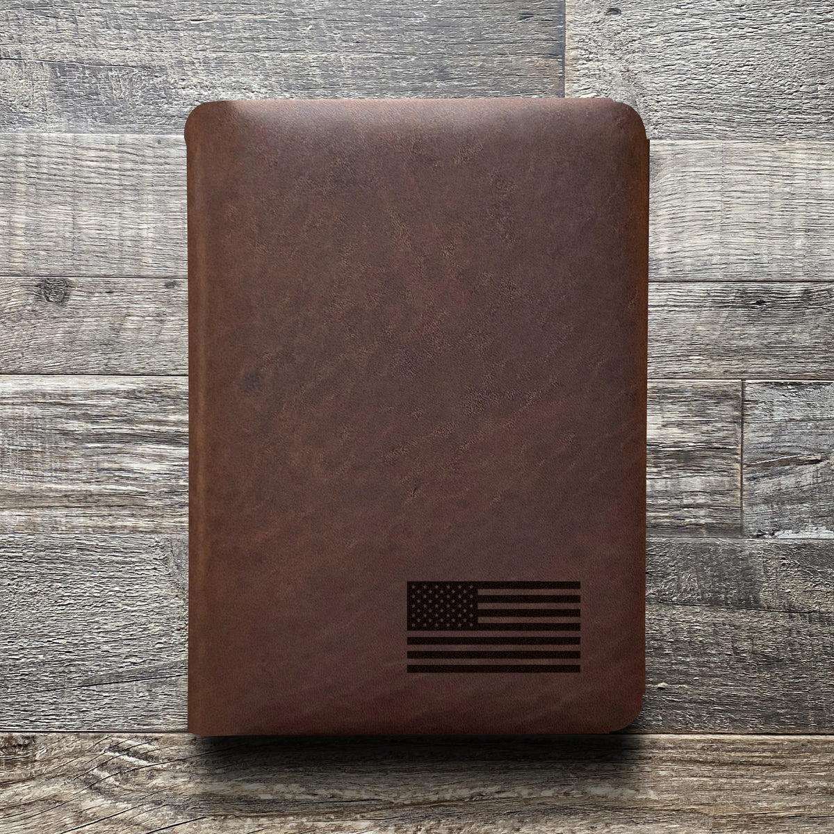 American Flag - Small - Engraving Design - Refillable Leather Folios