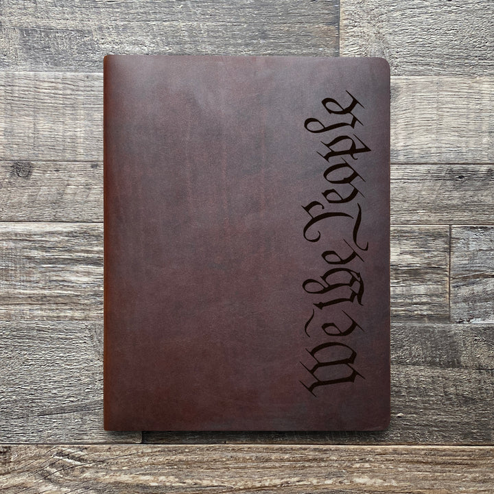We The People - Pre-Engraved - Leather Folder