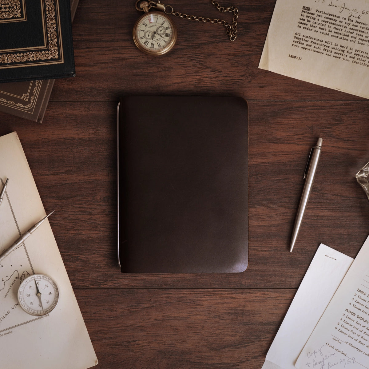 Custom 5x7 Cut - Refillable Leather Cover
