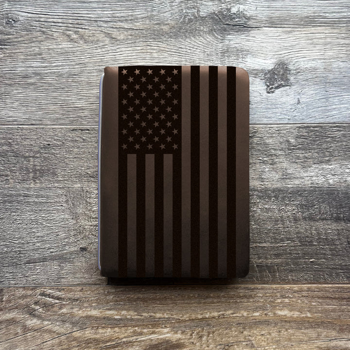 American Flag - Large - Pre-Engraved - Refillable Leather Covers