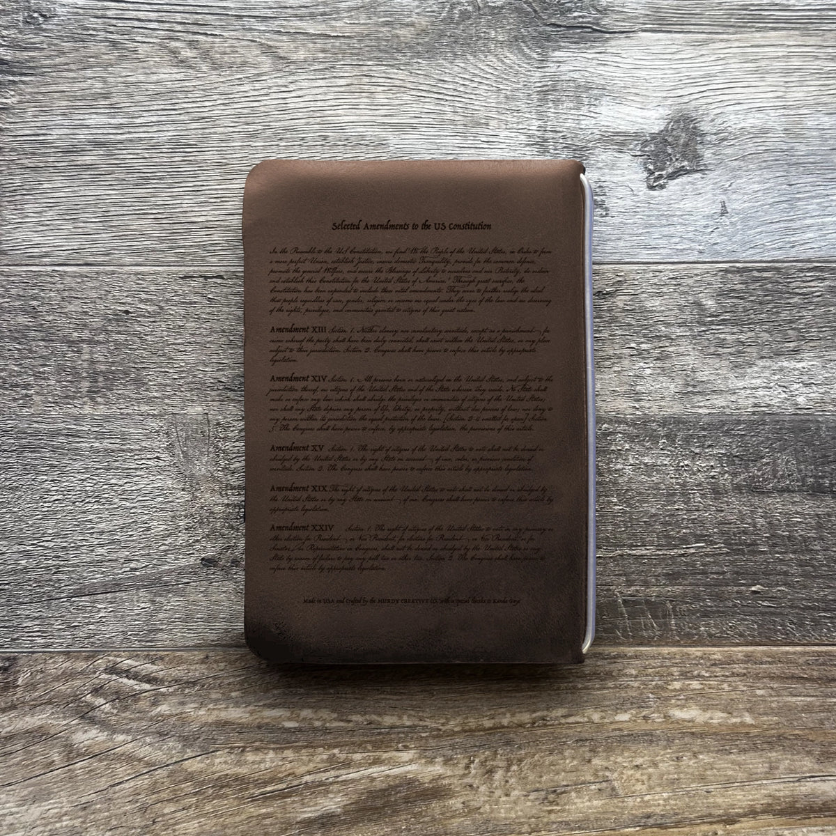 Constitution - Engraving Design - Refillable Leather Covers