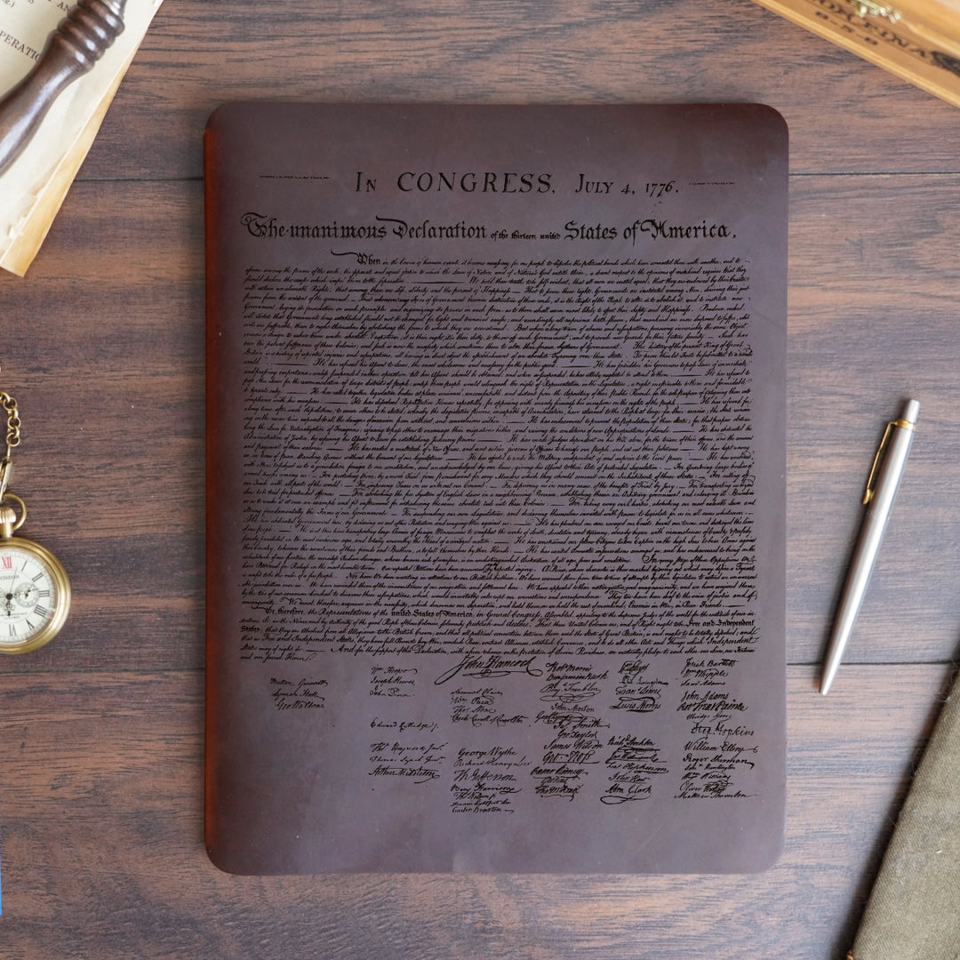 Founding Fathers - Pre-Engraved - Refillable Leather Slip Covers