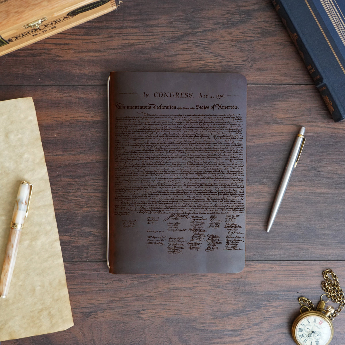 Founding Fathers - Engraving Design - Refillable Leather Covers
