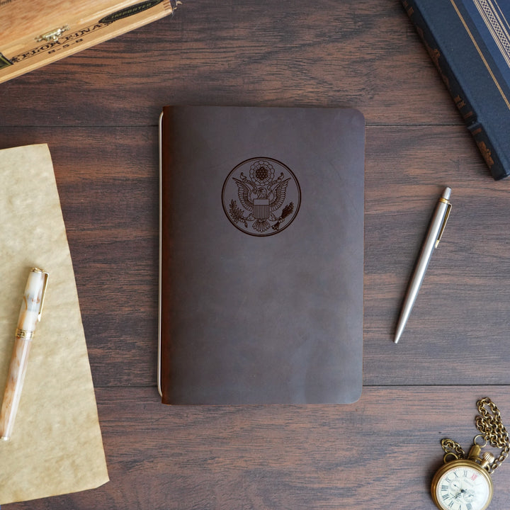 Great Seal - Large - Pre-Engraved - Refillable Leather Covers