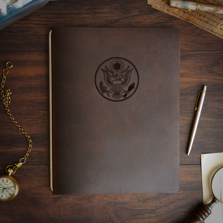 Great Seal - Large - Pre-Engraved - Refillable Leather Covers