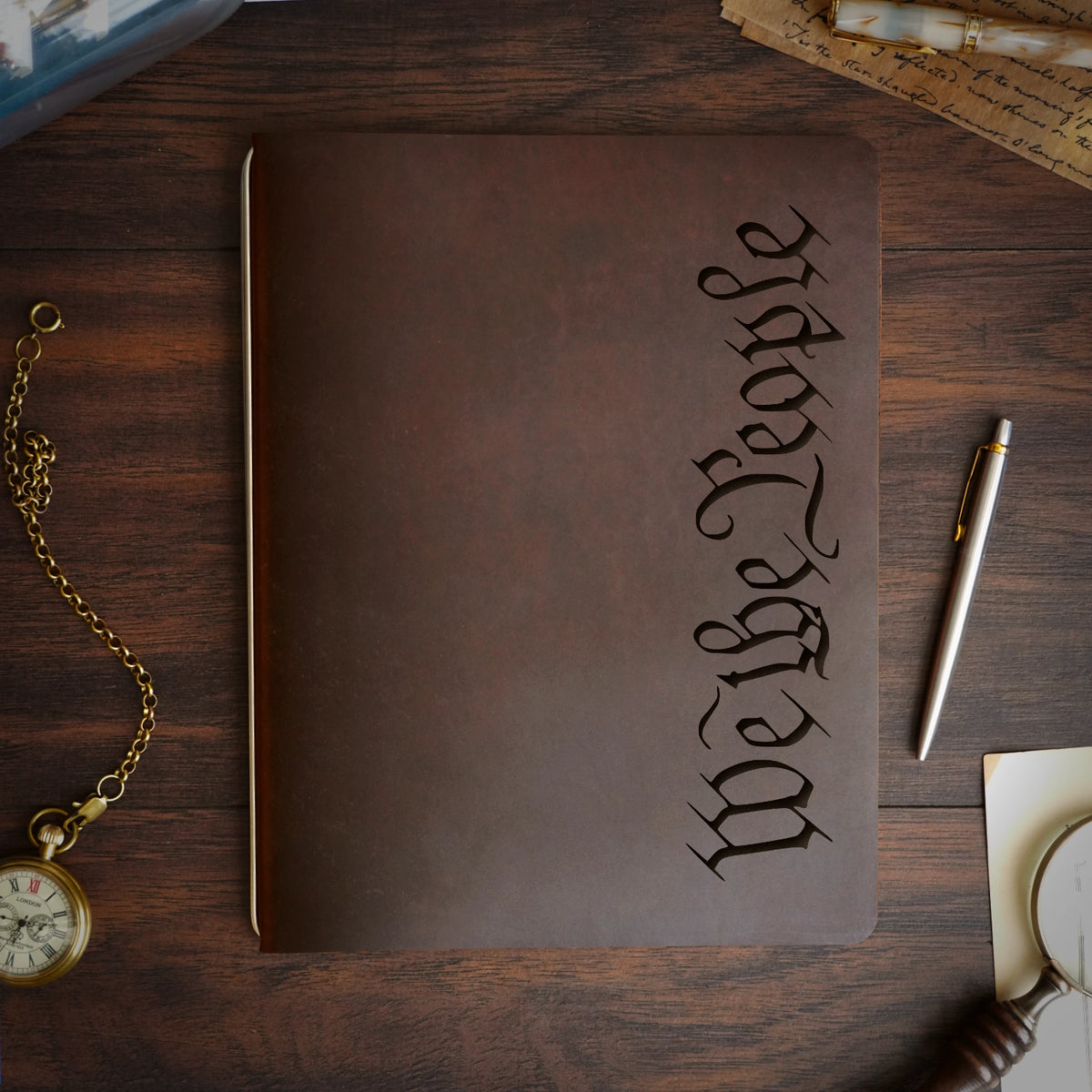 We The People - Engraving Design - Refillable Leather Covers