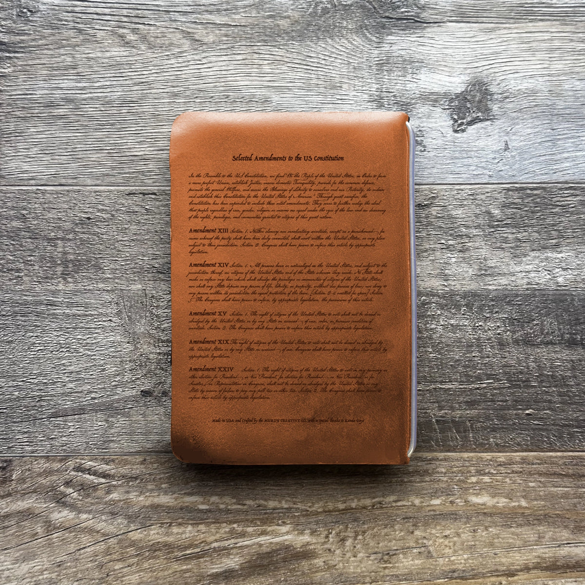 Constitution - Engraving Design - Refillable Leather Covers