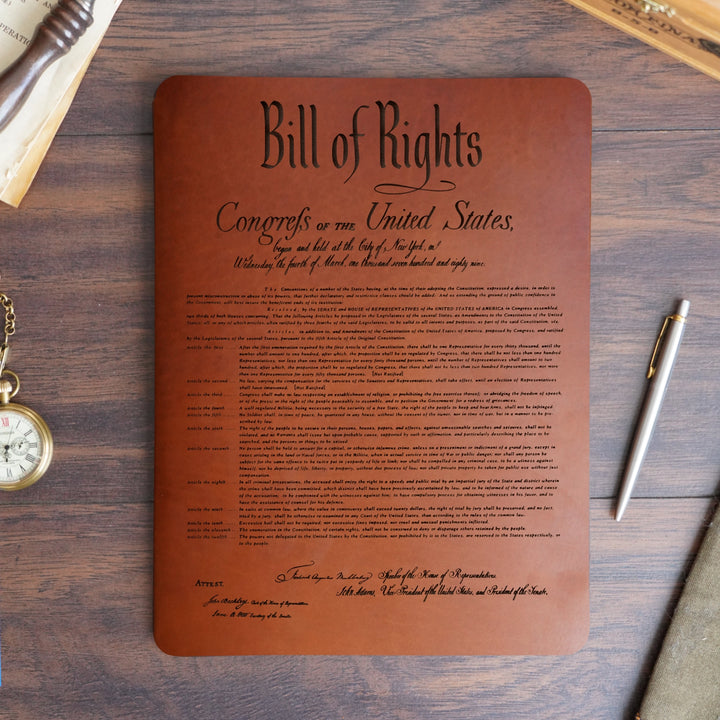 Constitution - Pre-Engraved - Refillable Leather Slip Covers