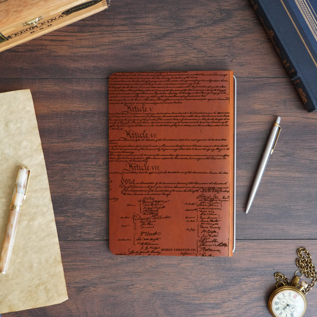 Founding Fathers - Pre-Engraved - Refillable Leather Covers