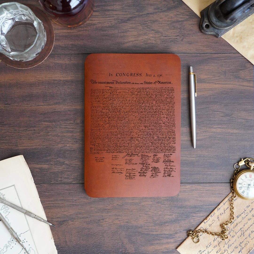 Founding Fathers - Pre-Engraved - Refillable Leather Slip Covers