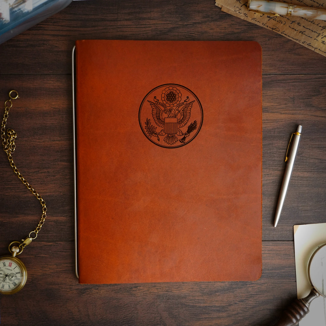 Great Seal - Large - Pre-Engraved - Refillable Leather Covers