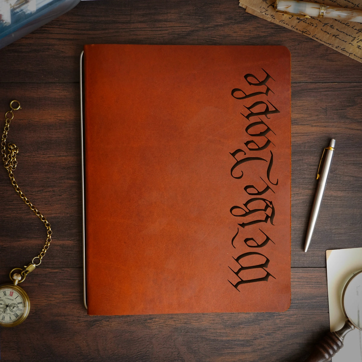 We The People - Engraving Design - Refillable Leather Covers