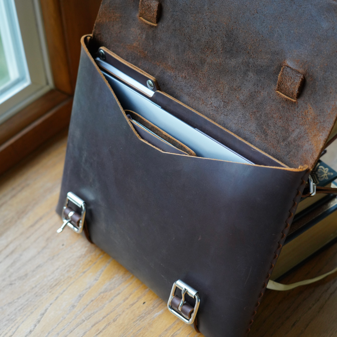 Custom Order Jeremy M 16" Leather Briefcase 20230828