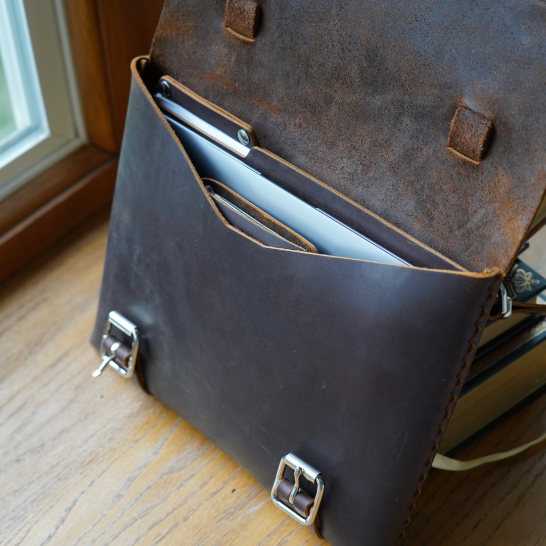 Custom Order Rachel M 14" Leather Briefcase 20241122