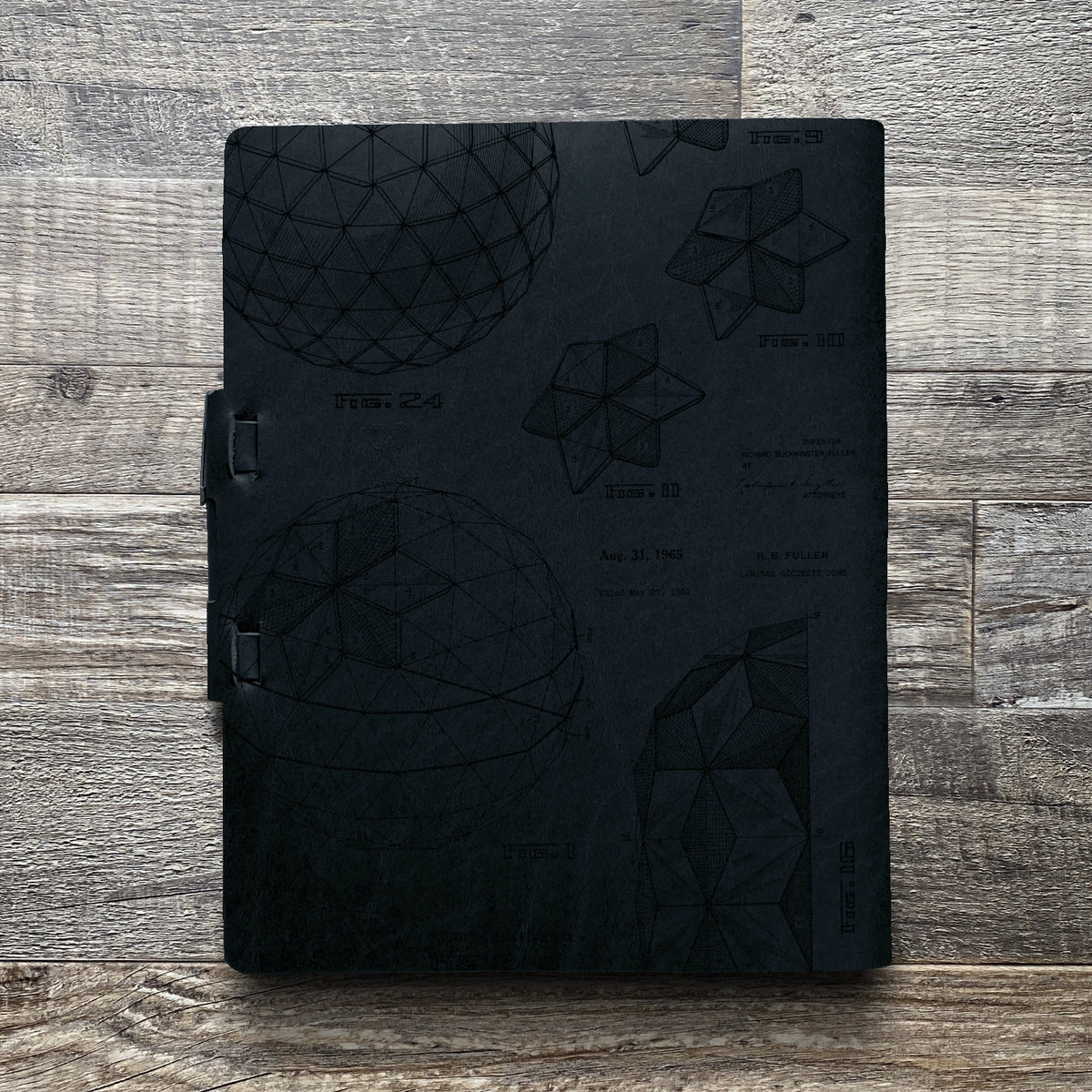 Bucky Ball - Geodesic - Engraving Design - Refillable Leather Journals