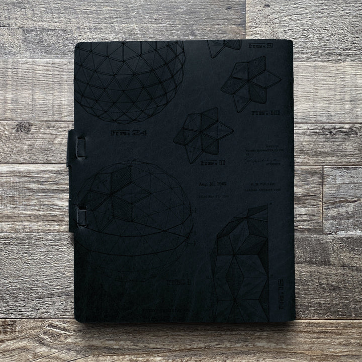 Bucky Ball - Geodesic - Pre-Engraved - Refillable Leather Journals