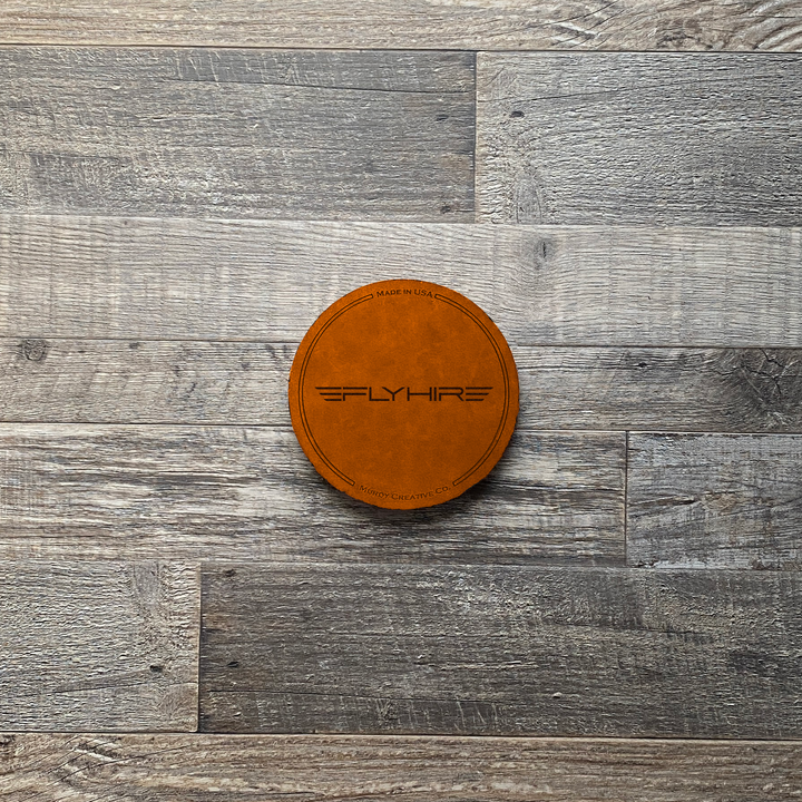 Custom Order - Dwight L - Leather 4 Coaster Set 20250425