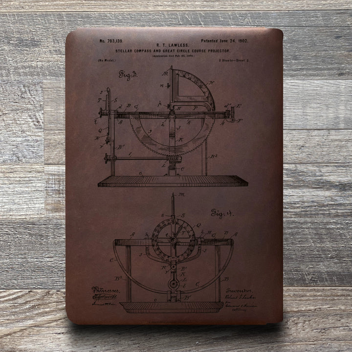 Compass - Pre-Engraved - Refillable Leather Folios
