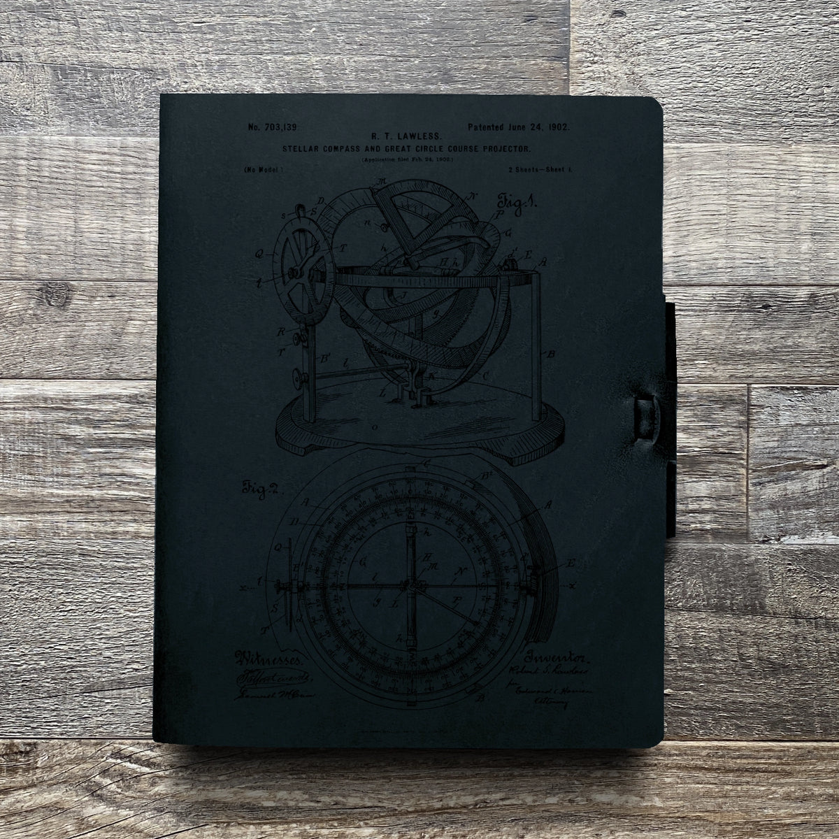 Compass - Engraving Design - Refillable Leather Journals