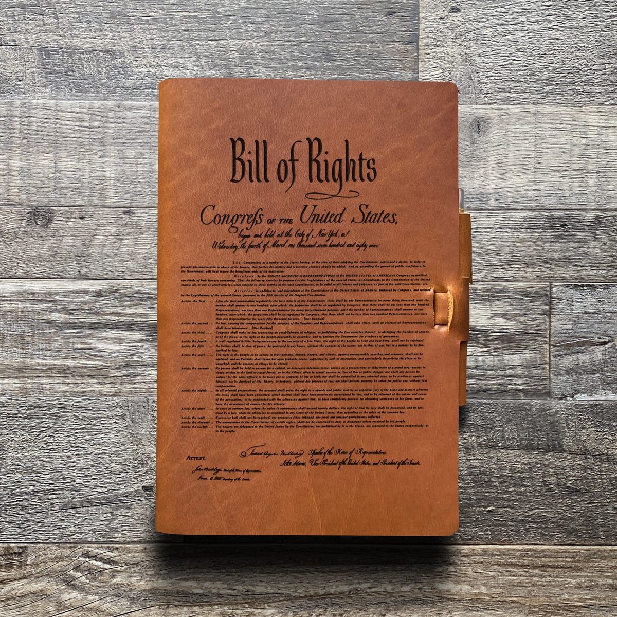 Constitution - Engraving Design - Refillable Leather Journals