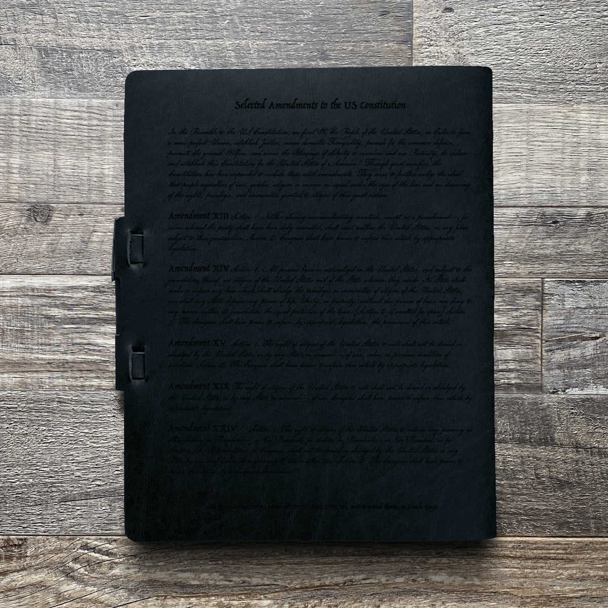 Constitution - Engraving Design - Refillable Leather Journals