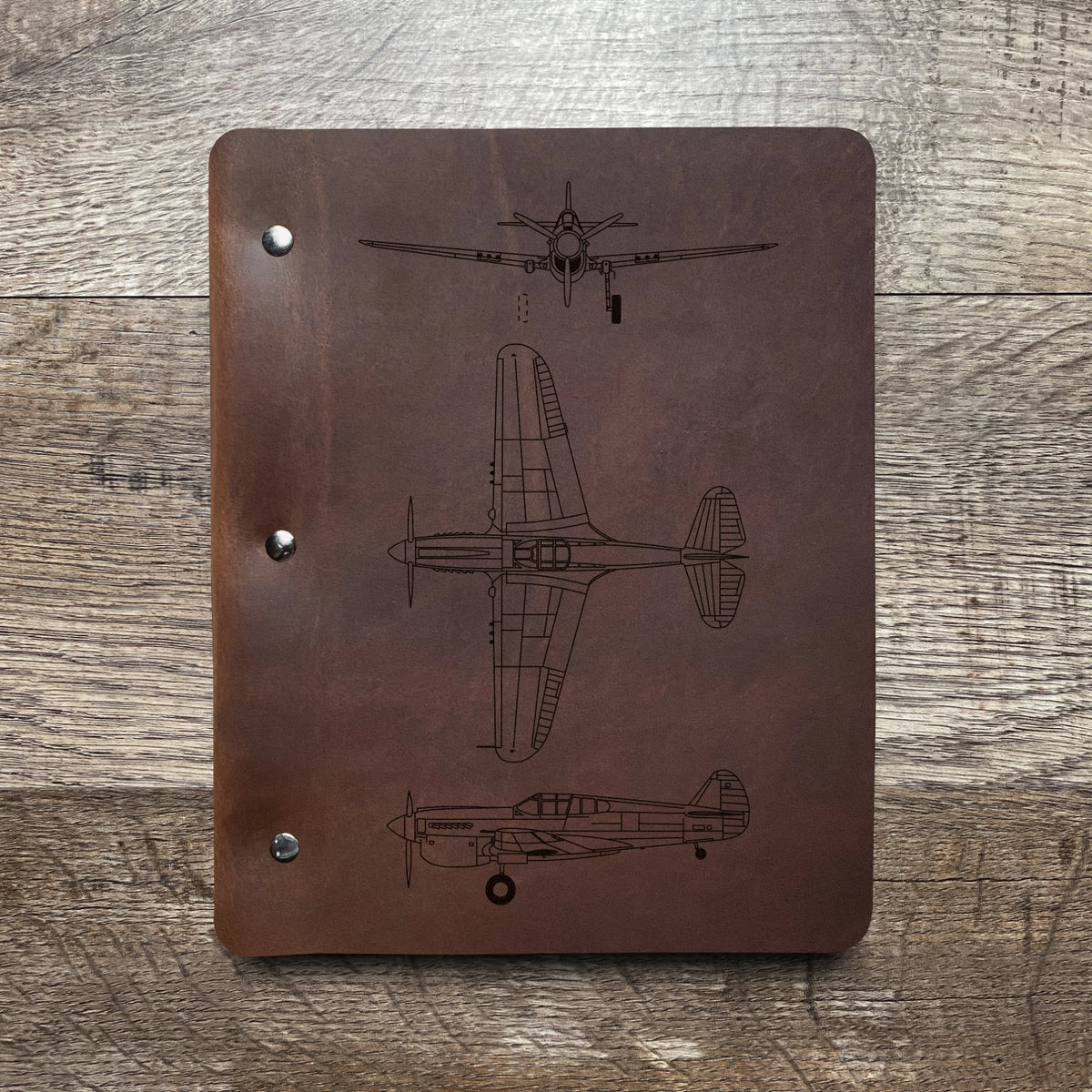 Curtiss P-40E - Engraving Design - Slim Cut