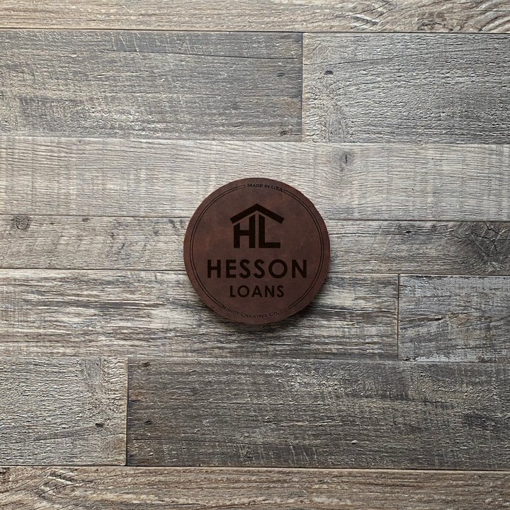 Custom Order - Hesson Loans - Leather 4 Coaster Set 20250828