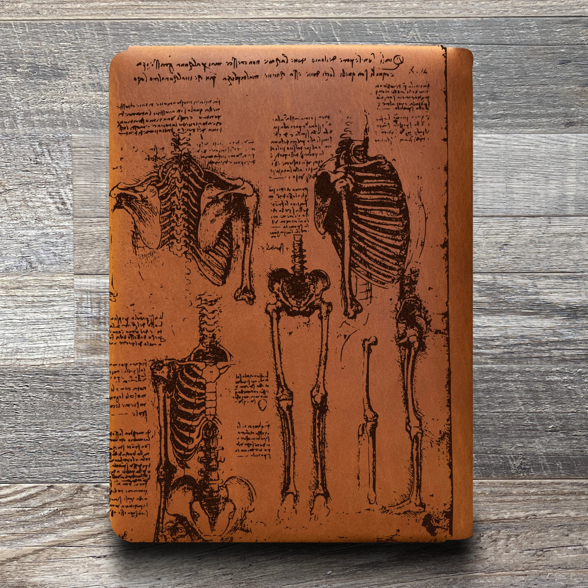 Da Vinci - Anatomy - Engraving Design - Refillable Leather Folios