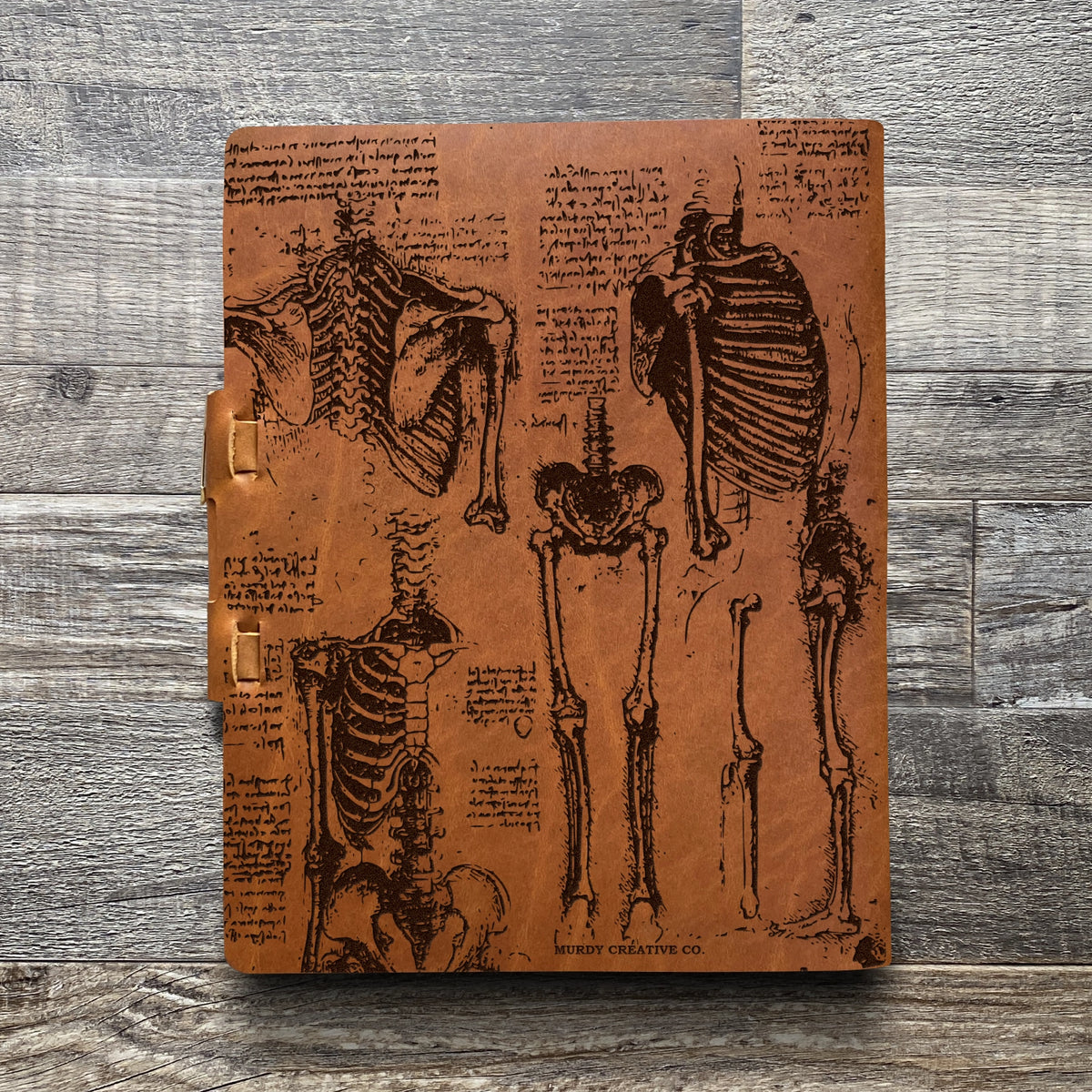 Da Vinci - Anatomy - Engraving Design - Refillable Leather Journals