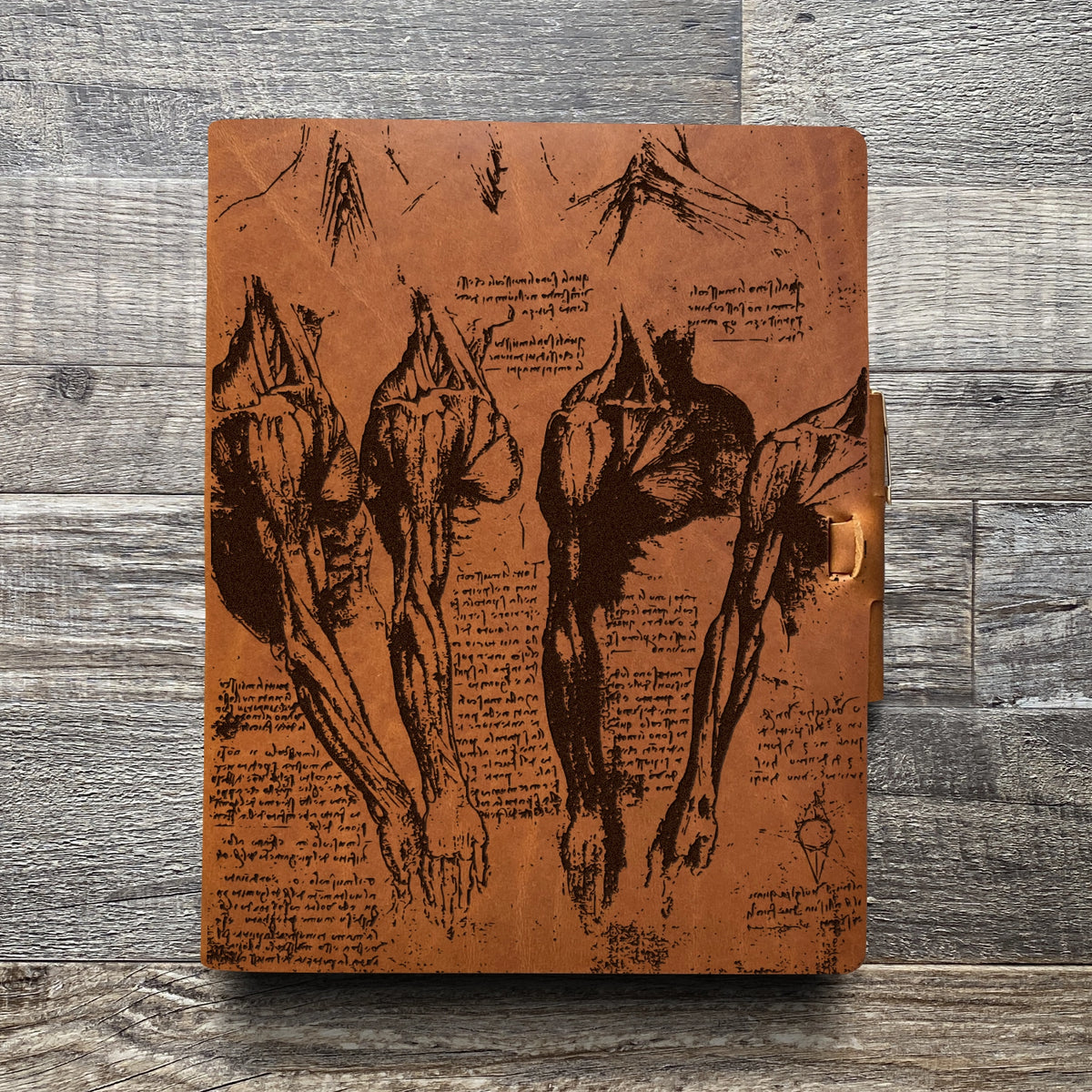Da Vinci - Anatomy - Engraving Design - Refillable Leather Journals