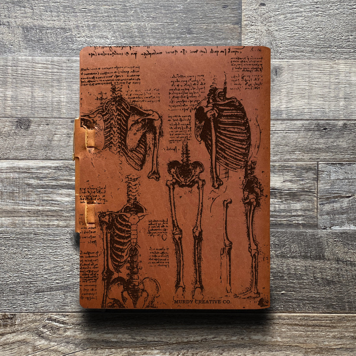 Da Vinci - Anatomy - Engraving Design - Refillable Leather Journals