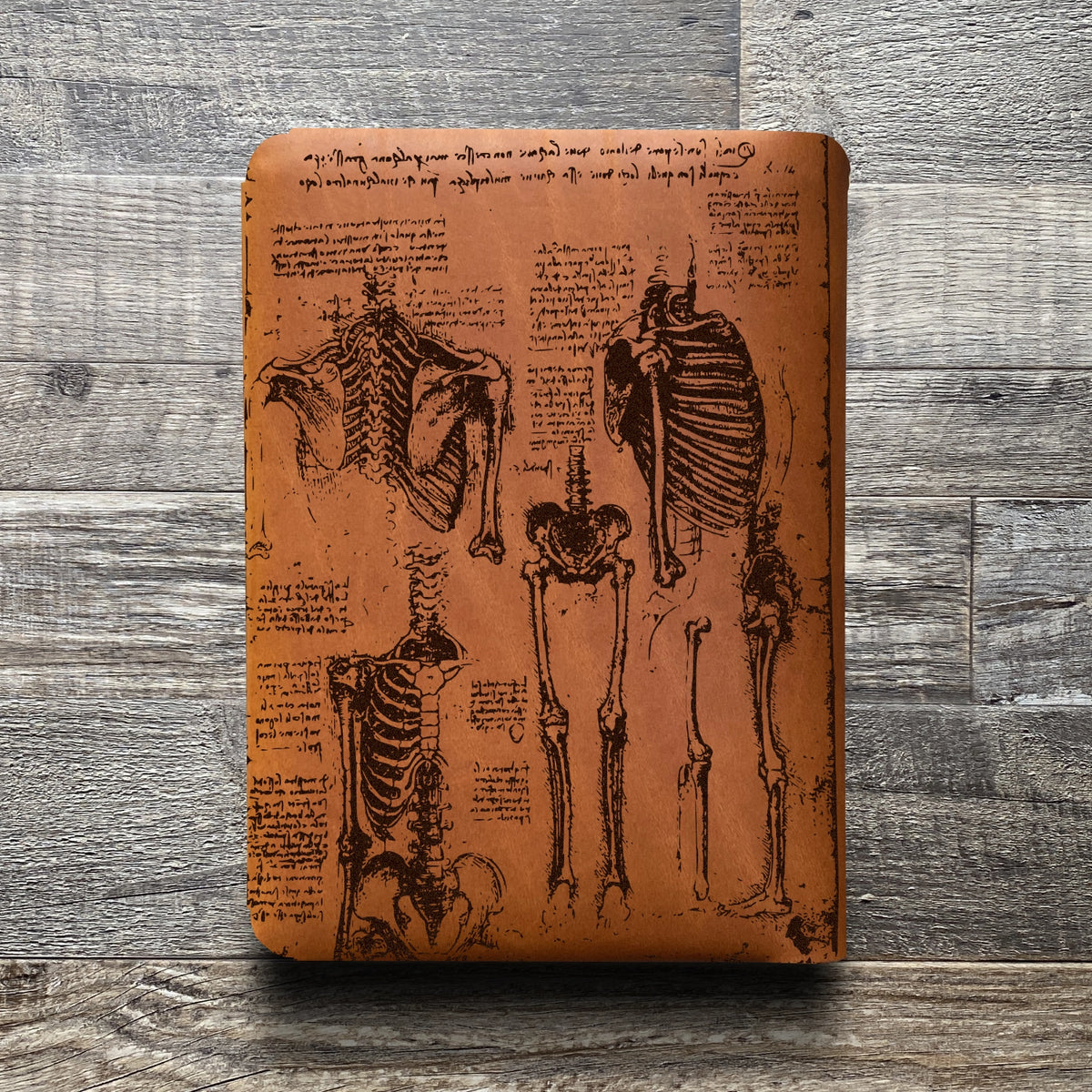 Da Vinci - Anatomy - Engraving Design - Refillable Leather Folios