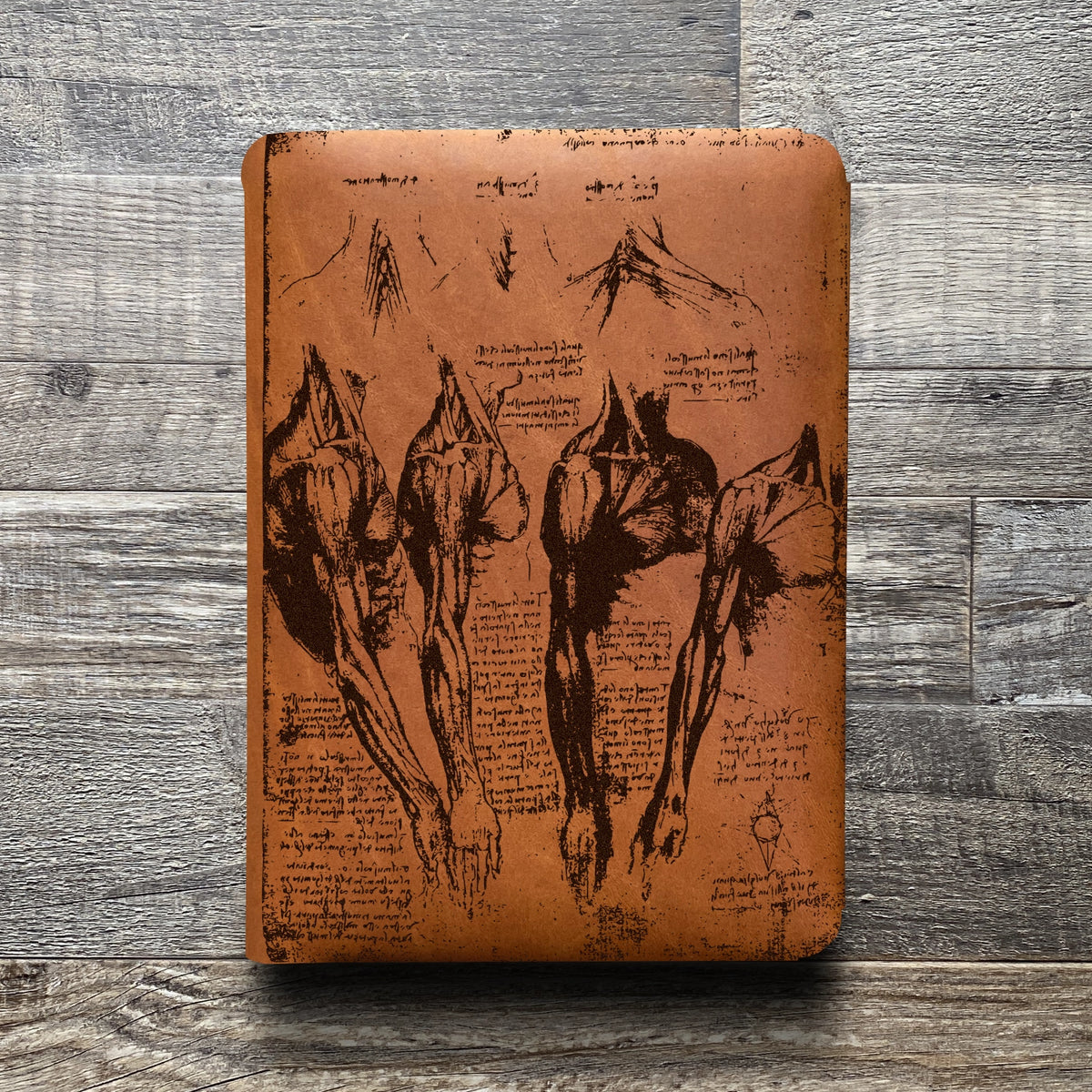 Da Vinci - Anatomy - Engraving Design - Refillable Leather Folios