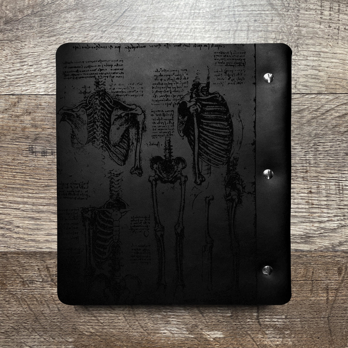 Da Vinci - Anatomy - Engraving Design - Refillable Leather Binders