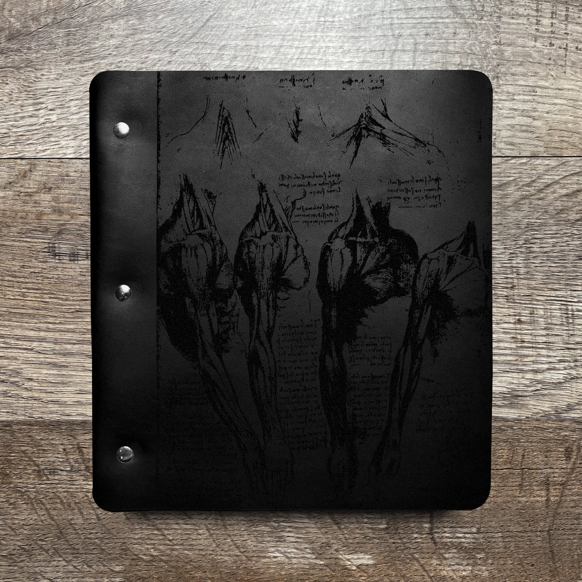 Da Vinci - Anatomy - Engraving Design - Refillable Leather Binders
