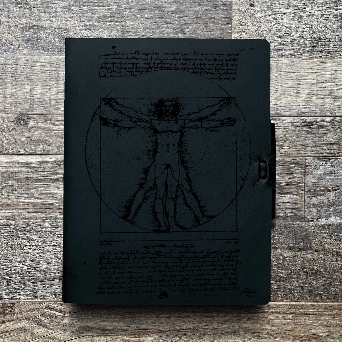 Da Vinci - Vitruvian - Engraving Design - Refillable Leather Journals