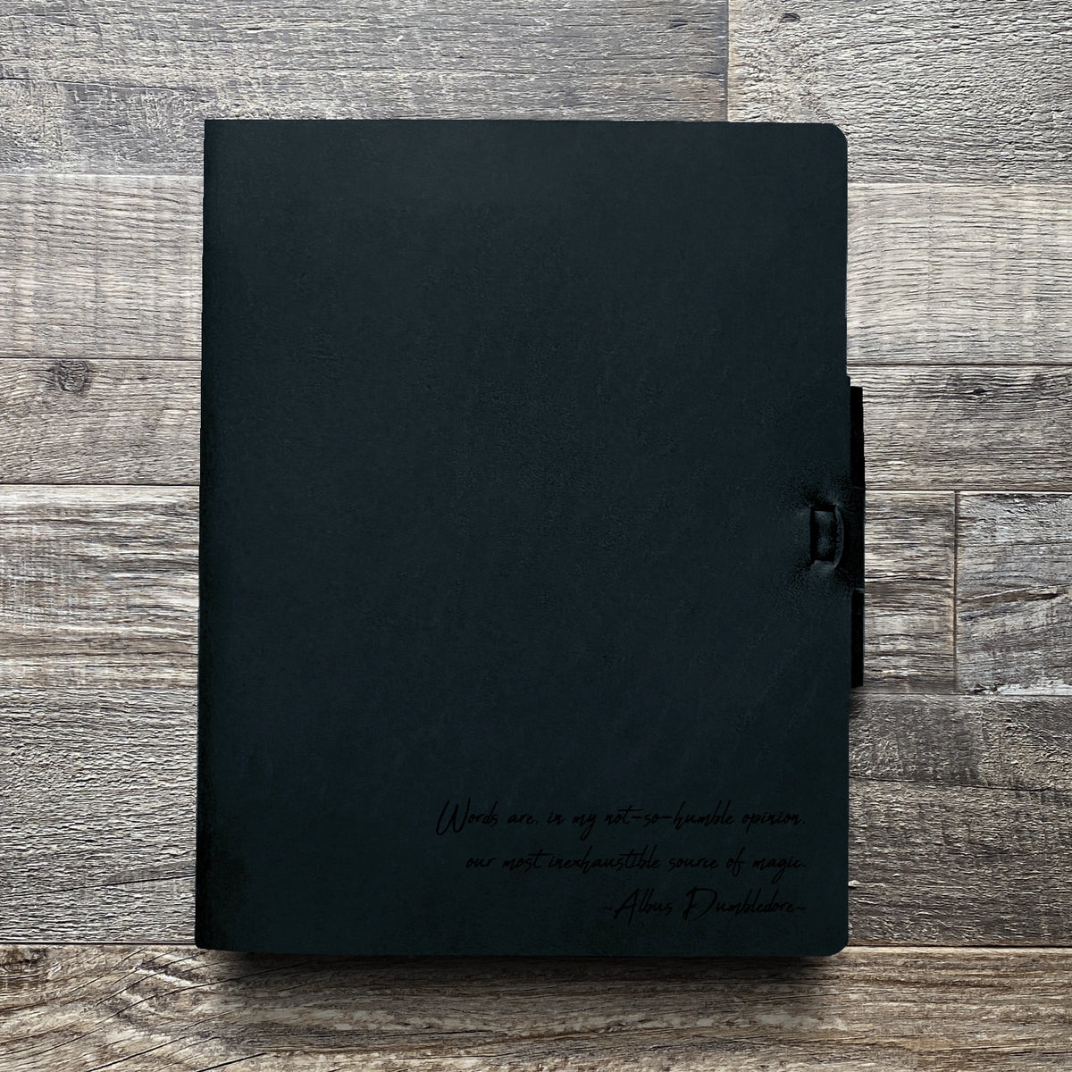 Dumbledore - Handwriting - Engraving Design - Refillable Leather Journals