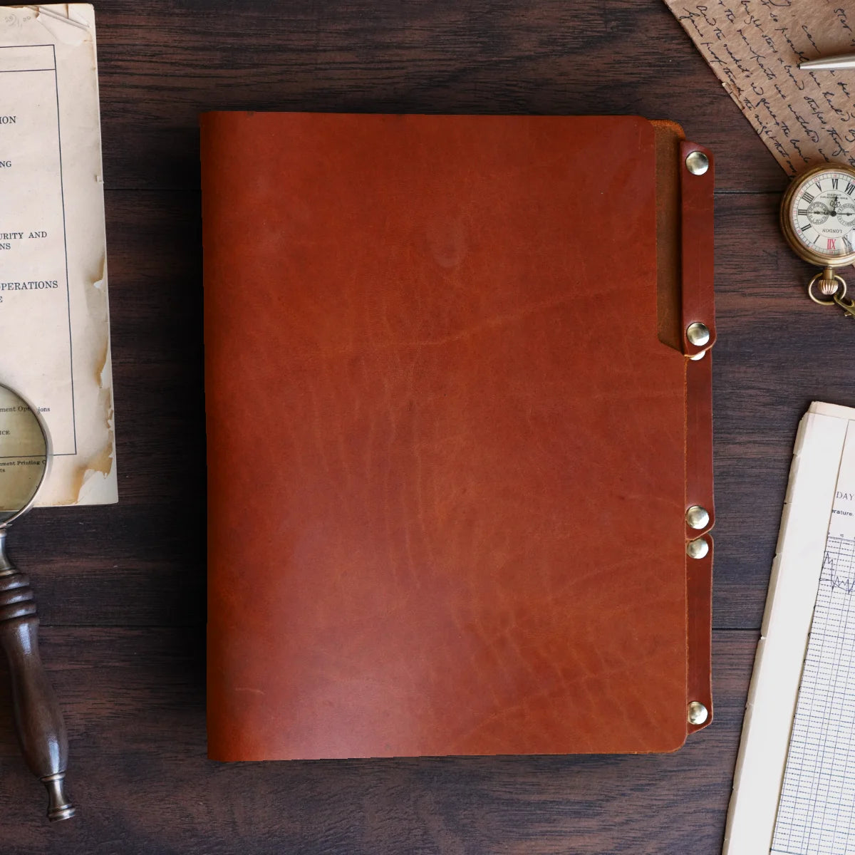 Leather File Folder Set