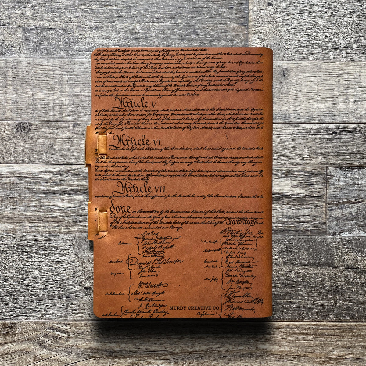 Founding Fathers - Engraving Design - Refillable Leather Journals